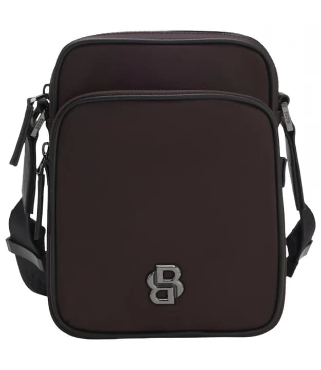Erkaklar to'q jigarrang barsetka BOSS B-Icon NS Crossbody oʻlcham